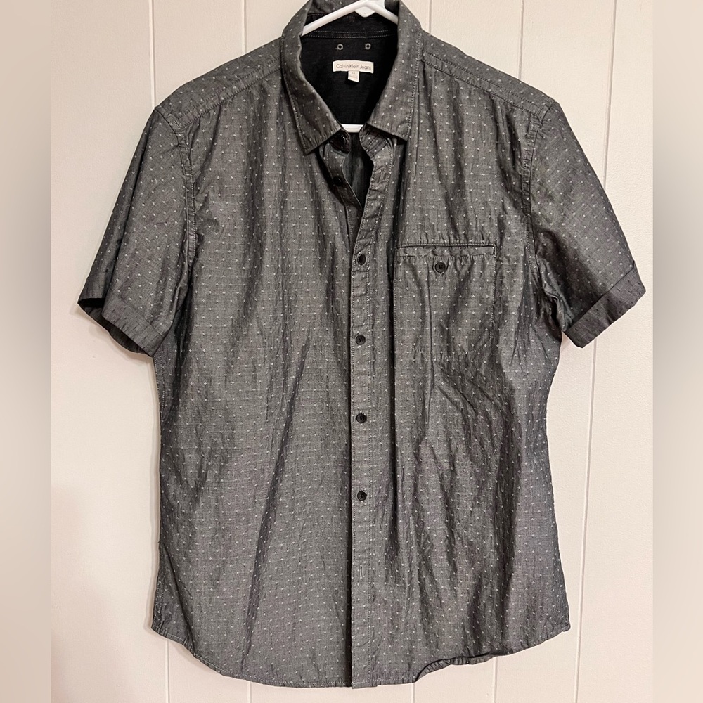 Calvin Klein Shirt Sz‎ M Grey